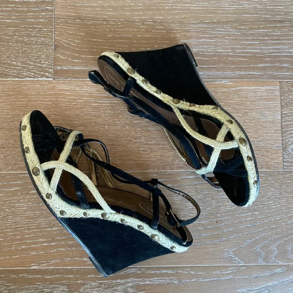 Nine West Suede & Burlap Strappy Sandal | 9.5M